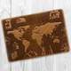 Обложка для паспорта из кожи HiArt PC-02 Shabby Dingo 7 wonders of the world Коричневый - изображение 4
