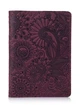 Кожаная обложка на паспорт HiArt PC-01 Mehendi Art фиолетовая Фиолетовый - изображение 1