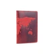 Обложка для паспорта из кожи HiArt PC-01 Shabby Red Berry World Map Красный - изображение 4