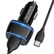 Зарядне автомобільне BOROFONE BZ14 Max (2USB 2.4A) Type-C Чорний - изображение 3
