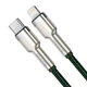 USB кабель Type С на Lightning Baseus Cafule Series Metal Data Cable (2M, 20W, PD). Green - зображення 2
