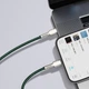 USB кабель Type С на Lightning Baseus Cafule Series Metal Data Cable (2M, 20W, PD). Green - зображення 7