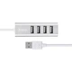 USB хаб расширитель HUB адаптер Hoco HB1 (USB to USB2.0*4). Silver - изображение 5