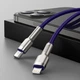 USB кабель Type С на Lightning Baseus Cafule Series Metal Data Cable (2M, 20W, PD). Purple - зображення 6