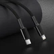 Кабель Lightning > USB Type-C Baseus High Density Braided PD 20W 1.0m (CATLGD-01) Black - изображение 8