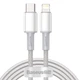 Кабель Lightning > USB Type-C Baseus High Density Braided PD 20W 2.0m (CATLGD-A02) White - изображение 1