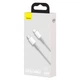 Кабель Lightning > USB Type-C Baseus High Density Braided PD 20W 2.0m (CATLGD-A02) White - изображение 5