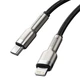 Кабель Lightning > USB Type-C Baseus Cafule Metal Data Cable PD 20W 2.0m (CATLJK-B01) Black - изображение 3