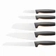 Набір кухонних ножів Fiskars Functional Form 6 предметів з бамбуковим блоком (1057552) - зображення 3