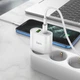 Сетевое зарядное устройство с быстрой зарядкой PD/QC3.0 HOCO C95A |1USB/1Type-C, PD/QC, 20W/3A| Белый - изображение 4
