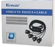 Кабель-переходник Viewcon USB2.0-4xCOM (9+25pin) 1.4 м Black (VE671) - изображение 4