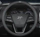Чехол на руль DLCar Nappa оплетка для автомобиля Hyundai из натуральной кожи - изображение 1