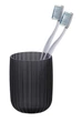 Стакан для зубной щетки Wenko Agropoli Grey, Ø 7,5 x 10 см, пластик, серый - изображение 2