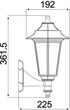 Светильник настенный уличный Horoz Begonya-2 под лампу Е27 Черный - изображение 2