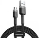 Кабель зарядный Baseus USB Cabel to microUSB Cafule 1 м Black (CAMKLF-BG1) - изображение 1