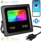 Прожектор SMART LED 15W IP66 RGB bluetooth з додатком - зображення 2