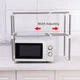 Телескопічна полиця Kitchen 50 х 26 х 4 см для мікрохвильової печі Білий (SN9QI2822) - зображення 5