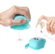 Силіконова масажна мочалка Silicone Massage Bath Brush Бірюзова - зображення 2