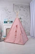 Палатка-Вигвам WIGWAMHOME Пудра з рюшами, Коврик Подушечками 110х110х180см пудрова - изображение 5