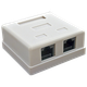 Розетка мережева Kingda зовнішня Kingda 2хRJ45, cat.5e, UTP, KDWP6035 - зображення 1