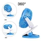 Переносной USB мини-вентилятор Mini Fan ML-F168 с аккумулятором на прищепке, синий - изображение 5