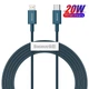 USB кабель для iPhone Type С на Lightning BASEUS Superior Series Fast Charging Data Cable (2m, 20W, PD 2.0, 480 Mbps). Blue - изображение 1