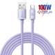USB кабель с разъемом Type-C Baseus Crystal Shine Series Type-C (100W, 2m). Purple - изображение 1