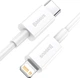 USB кабель для iPhone Type С на Lightning BASEUS Superior Series Fast Charging Data Cable (2m, 20W, PD 2.0, 480 Mbps). White - изображение 2