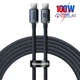 USB кабель Type-C на Type-C для iPad/Android/ПК/MacBook Baseus Crystal Shine Series (100W, 2m). Black - изображение 1