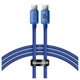 USB кабель Type-C на Type-C для iPad/Android/ПК/MacBook Baseus Crystal Shine Series (100W, 1.2m). Blue - изображение 9