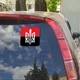 Наклейка автомобильная "Флаг Украинской Повстанческой Армии (УПА) с гербом" 15х15 см DU-GARA (tab-0045) - изображение 2