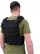 Плитоноска ЗСУ черная, жилет разгрузочный molle для бронепластин ткань Cordura Кордура, чехол под бронежилет ВСУ - изображение 7
