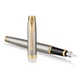 Ручка перьевая Parker IM 17 Brushed Metal GT FP F (22 211) - изображение 3