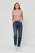 Футболка Lee STRIPED RIBBED TEE Regular Fit (L44SPFNV) Красный XS-00 - изображение 1