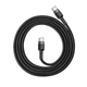 Кабель зарядный Baseus Cafule PD2.0 60W flash charging USB Type-C 3 A 1m Black (CATKLF-GG1) - изображение 2