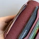 Кожаный кошелек mini унисекс Бордовый матовый - изображение 7