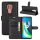 Чехол IETP для Motorola Moto G9 Play книжка кожа PU с визитницей черный - изображение 1