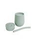 Набір EZPZ Чашка з кришкою і соломинкою оливкова (MINI CUP (SET) SAGE) - изображение 3