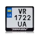 Рамка для мотоциклетного номера Tekken white-red 174х220мм чёрная (VH-ABS1722TK2WRL) - изображение 1