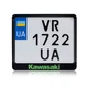 Рамка для мотоциклетного номера Kawasaki green 174х220мм чёрная (VH-ABS1722KW6GR) - изображение 1