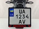 Рамка для мотоциклетного номеру Honda red logo 174х220мм чорна (VH-ABS1722HN1R) - зображення 2