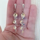 Сережки доріжки Hand Made з кристалами хамелеонами Swarovski - зображення 5