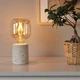 Настільна лампа IKEA LERSKIFFER / LUNNOM ефект тераццо / біла (994.159.15) - зображення 3