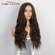 Парик AISI длинные волнистые волосы без челки 65 см YST556-8 Коричневый - изображение 3