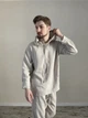 Лляне чоловіче худі натуральний колір екрю M - linen island (132769) - зображення 2