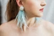 Серьги из перьев Ksenija Vitali Blue SP-0004 - изображение 3