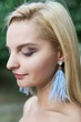 Серьги из перьев Ksenija Vitali Blue SP-00010 - изображение 4