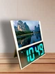 Настольные часы с фоторамкой 15х15 LED DS-6608 USB с зеленой подсветкой - изображение 7