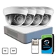 Комплект відеоспостереження Hikvision HD KIT 4x1 MP INDOOR + HDD 1TB - зображення 1