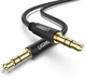 Кабель UGREEN AV112 3.5mm Male to 3.5mm Male Cable Gold Plated Metal Case with Braid 1m Black (50361) - изображение 1